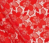 Guipur floral textura rojo