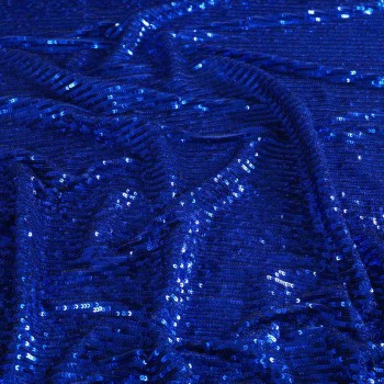 Micro lentejuelas cuadradas stretch azul