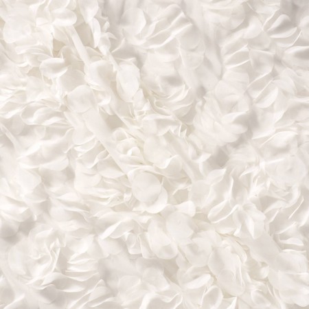 Chifón bordado círculos 3d blanco optico