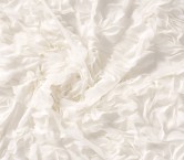 Chifón bordado círculos 3d blanco optico