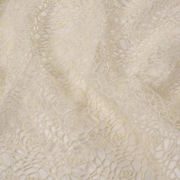 Guipur floral calado ivory