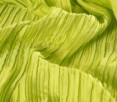 Plisado irregular verde manzana