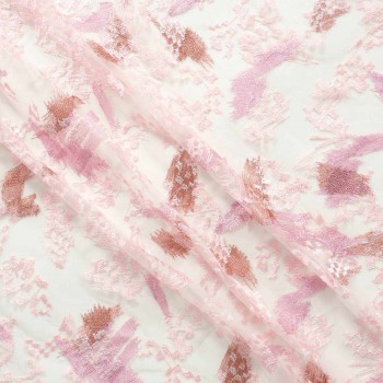 Bordado abstracto rosa