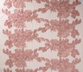 Pink macro flower embroidery