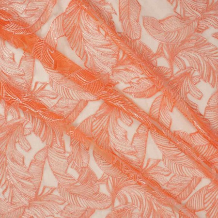 Orange leaves embroidery