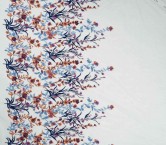 Blue multicolor flower embroidery - emb 80-85 cm-