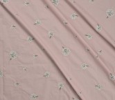 Pink floral embroidery cotton base