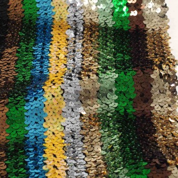 Multicolor sequins embroidered bands