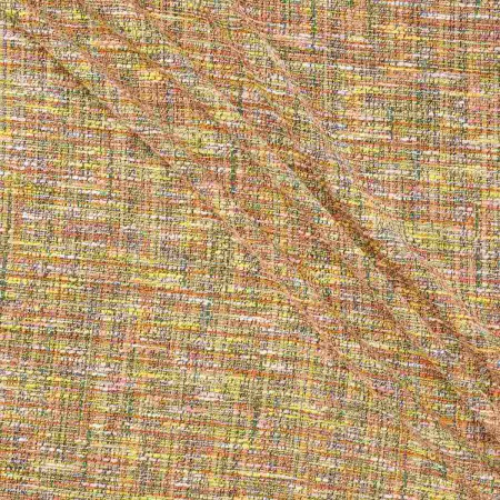 Orange yellow jacquard tweed