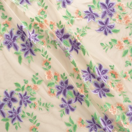 Lilac flower embrodery