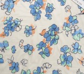 Blue flower embrodery