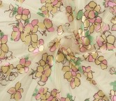 Lemon yellow flower embrodery