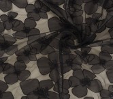Flor organza sobre tul =2931 negro