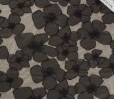 Flor organza sobre tul =2931 negro