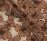 Flor organza sobre tul =2931 burdeos