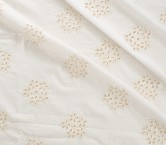 White cotton embroidery sequins