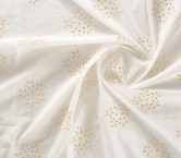 White cotton embroidery sequins