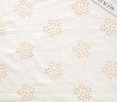 White cotton embroidery sequins