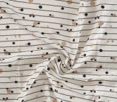 White black linen embroidered sequins