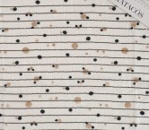 White black linen embroidered sequins