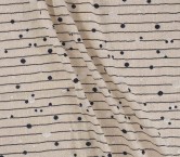 White black linen embroidered sequins