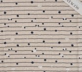 Navy beige linen embroidered sequins