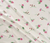 White linen embroidered sequins