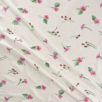 White linen embroidered sequins