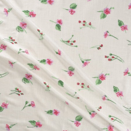 White linen embroidered sequins