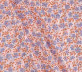 Green lavander embroidered flowers on stripes