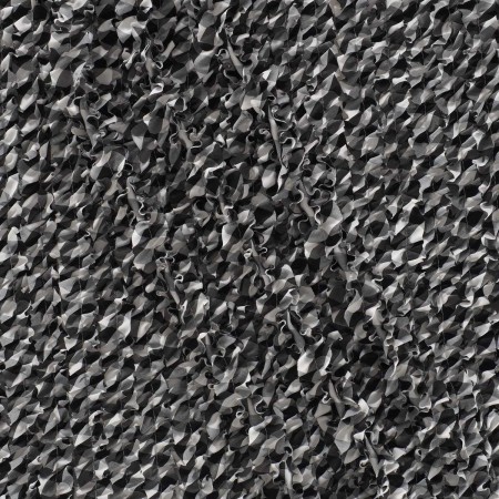 Black pleated ruffle vichy