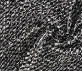 Black pleated ruffle vichy