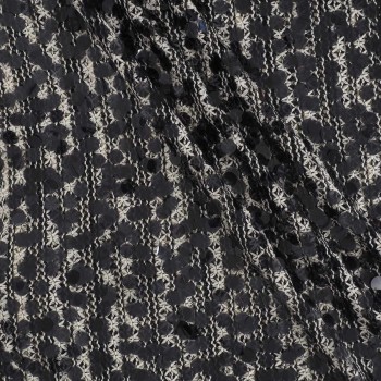 Fantasía punto con lentejuela negro