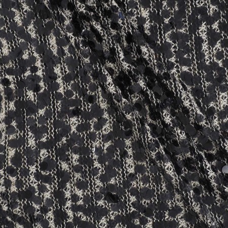 Fantasía punto con lentejuela negro