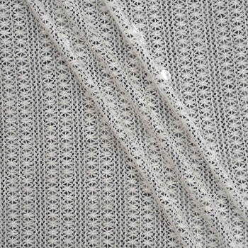 Fantasía punto con lentejuela blanco