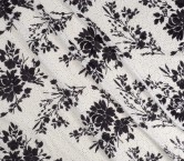 White black embroidered cotton voile