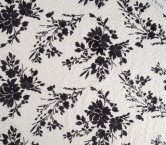 Black white embroidered cotton voile