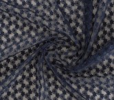 Tul bordado flor =2920 marino