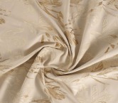 Beige embroidered twill lamé