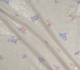 Lila pink sequin embroidered linen