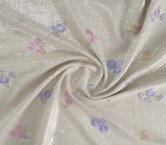 Lila pink sequin embroidered linen