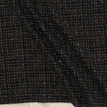 Black tweed lamé and sequins