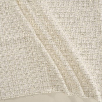 Tweed lamé y lentejuelas marfil