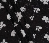 Bordado lentejuelas floral negro