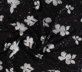 Bordado lentejuelas floral negro