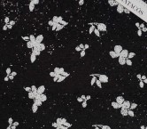 Bordado lentejuelas floral negro
