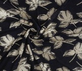 Tejido de punto plisado lamé marino dorado