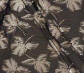 Black gold lamé pleated knit fabric