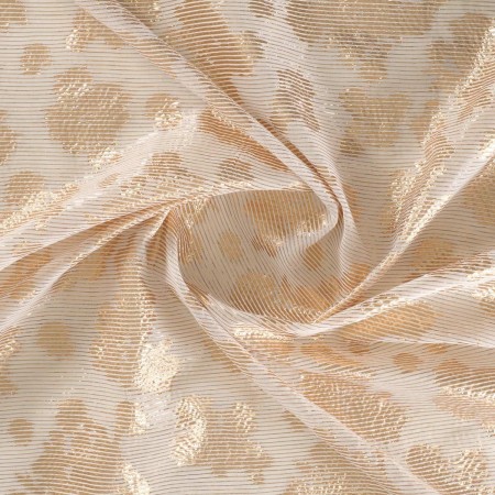 Gold jacquard flowers lamé