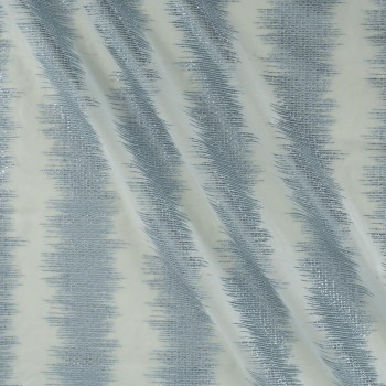 Blue jacquard stripes lamé